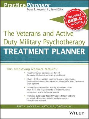 cover image of The Veterans and Active Duty Military Psychotherapy Treatment Planner, with DSM-5 Updates